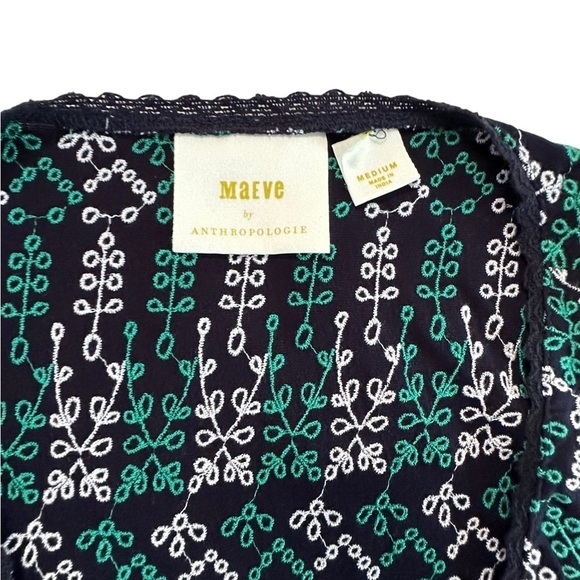 ANTHROPOLOGIE Maeve Cammie Embroidered Eyelet Peplum Tank Top Size Medium - Picture 14 of 17